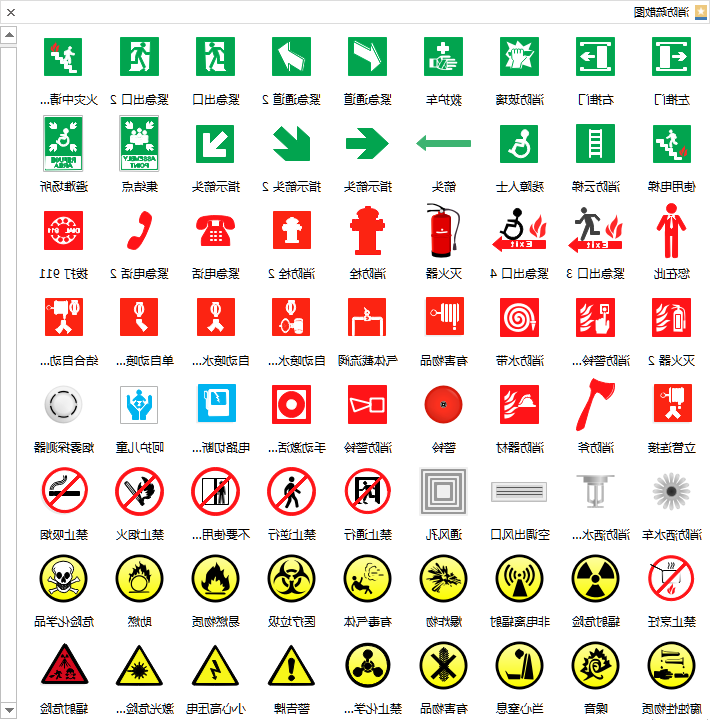 消防疏散示意图符号