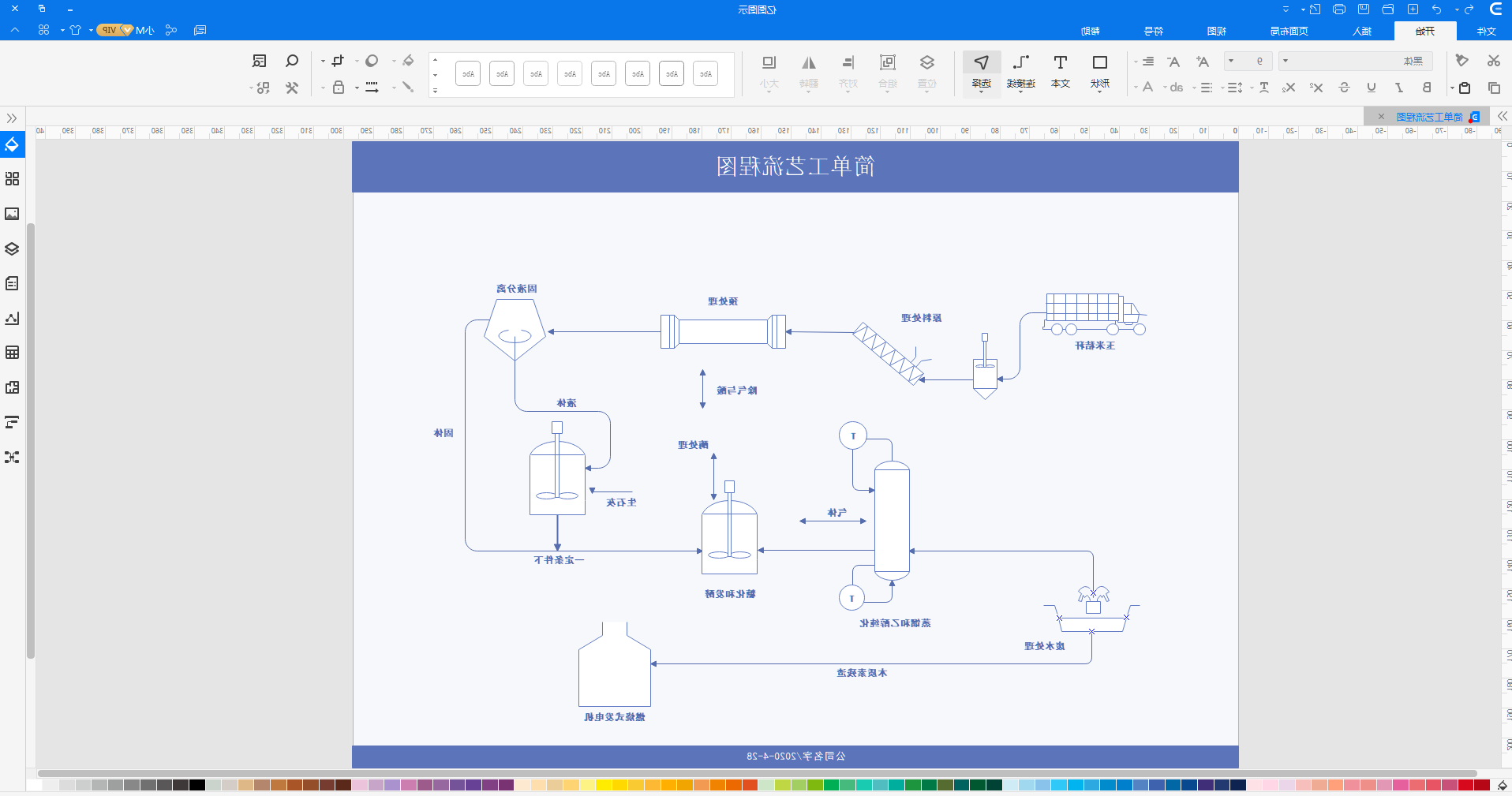 工艺流程图文字