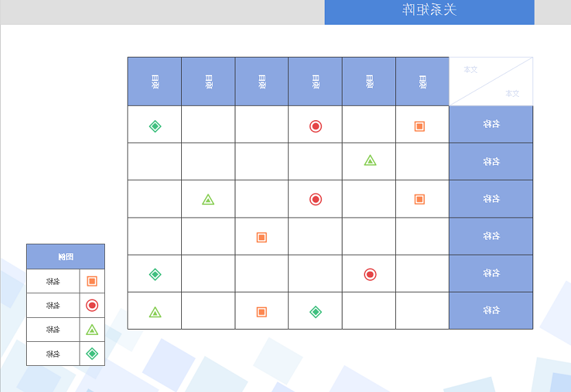 关系矩阵图