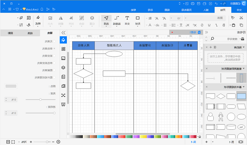 人力招聘泳道图